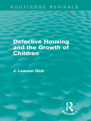 cover image of Defective Housing and the Growth of Children